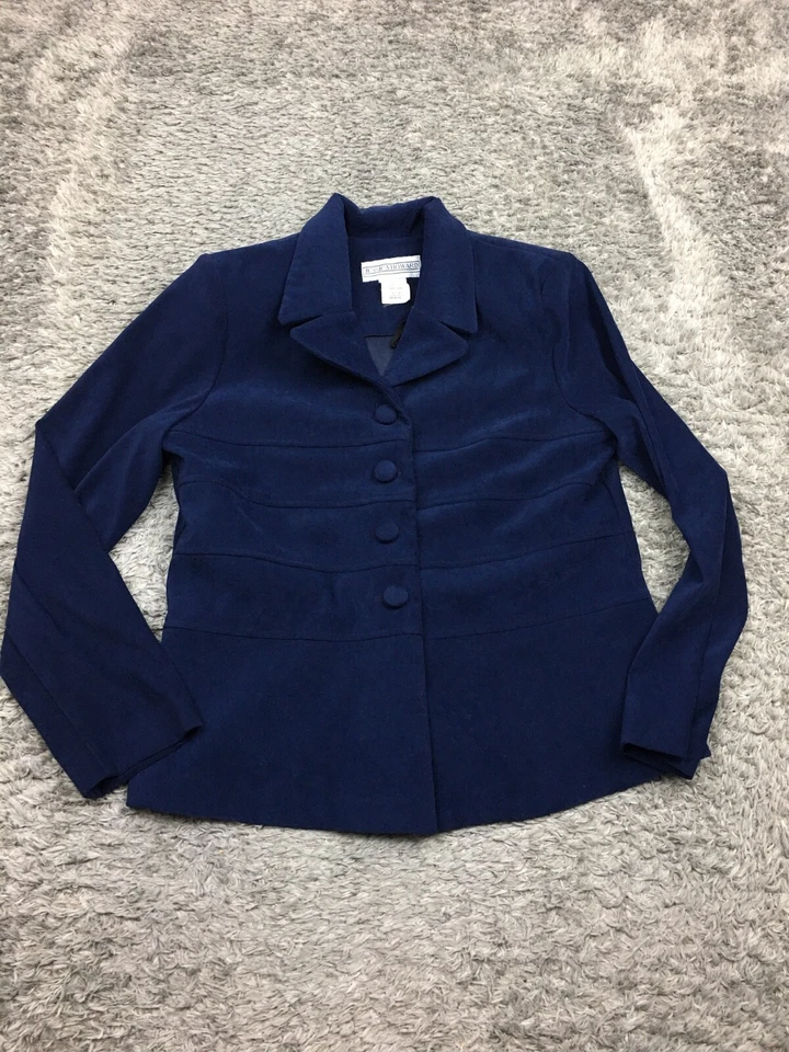 Jessica Howard Button Up Shirt Womens Size 12 Blue Polyester - Image 1 of 4
