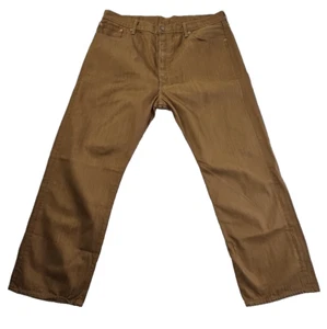 Levi's 501 Jeans Men's W42 L30 Medium Brown Straight Leg Button Fly EUC LNC - Picture 1 of 15
