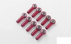 M3 Medium Straight Aluminum Rod Ends RED x10 Z-S1640 RC4WD Steering Link Ends - Picture 1 of 5