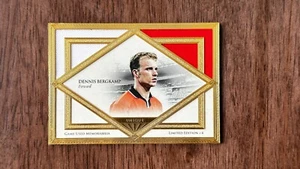 2018 Futera Unique DENNIS BERGKAMP Game Used Memorabilia #1/4 GOLD - Picture 1 of 2