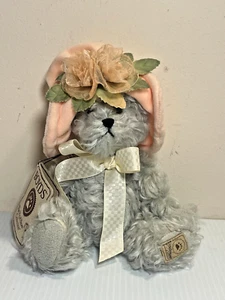 Boyds Bear Ann Marie Gray with Pink Hat Mohair Teddy 590066 Numbered 8.5" - Picture 1 of 6