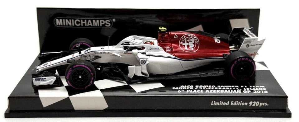 MINICHAMPS - Alfa Romeo Sauber F1 - C37 Ferrari - 6th Place Azerbaijan GP 2018 - Image 1 of 4