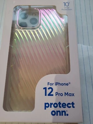 FUNDA PROTECT ONN IPHONE 12 PRO MAX ARCO IRIS CRESTAS METÁLICAS Foto 1 de 4