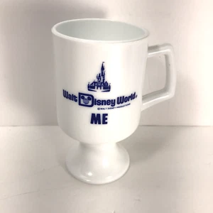 Milchglas Walt Disney World Kaffeebecher Teetasse Me Vintage Standfuß - Bild 1 von 4