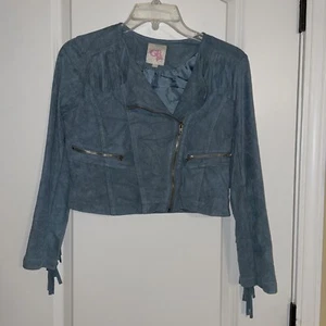 GB GIRLS BLUE JACKET W/FRINGES SIZE L - Picture 1 of 3