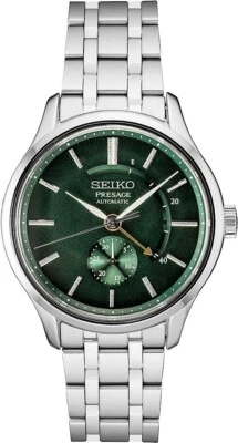 Seiko Men's Presage Green Dial & Silver Tone Bracelet Watch SSA397 - Image 1 of 2