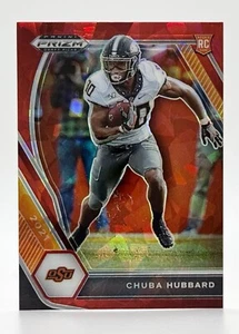 2021 Panini Prizm Draft Picks Red Ice #125 Chuba Hubbard RC Carolina Panthers - Bild 1 von 2