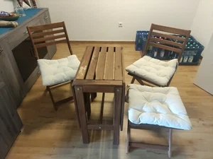 ✅Ikea äpplarö Balkon/ Terrassenmöbel/ Inkl Sitzkissen ✅ - Bild 1 von 5