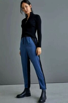 Nuevo con etiquetas Pantalones Pull-On Anthropologie Adelyn Rae LA Colorblocked Azul y Negro XS $138 Foto 1 de 4