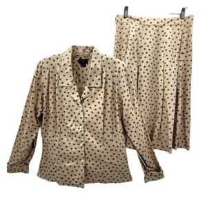 Charter Club Vintage maßgeschneidert Knopfleiste Midi Faltenrock Set 2 Stück Outfit - Bild 1 von 22