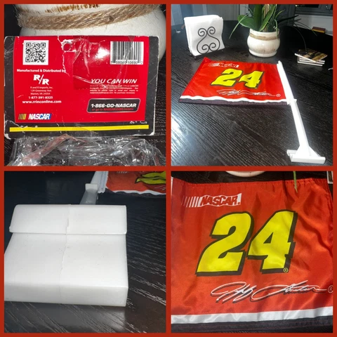 🏎Nascar  Jeff Gordon #24 Car Flag Red/Yellow 11X14” [Brand New]🏎 Cover