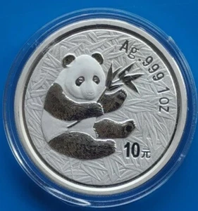 China Panda 10 Yuan 1 Unze 999 Silber 1987 Jahr bis 2023 Jahr WWF