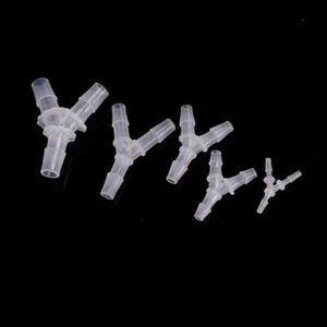 Y-TYPE THREE WAY PLASTIC BARBED CONNECTOR PIPE HOSE TUBE FITTING EQUAL TEE JOINT - Picture 1 of 4