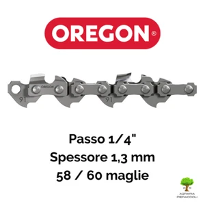 CATENA OREGON MOTOSEGA 25AP LAMA CARVING PASSO 1/4" SPESSORE 1,3mm MAGLIE 58, 60 - Imagen 1 de 1
