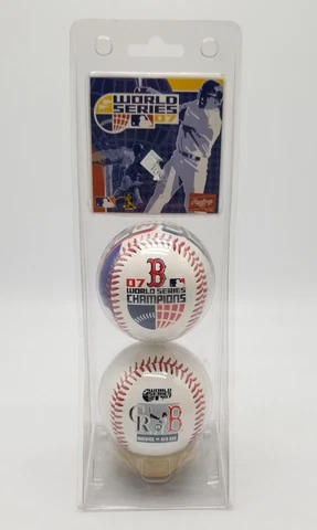 2007 MLB World Series BOSTON RED SOX Champions Souvenir Baseballs 2 Pack New NIP Cover