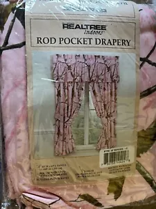 Realtree Indoors Advantage Rod Pocket pink Camo Drapes (2) 42x63" Panels NIP - Picture 1 of 3