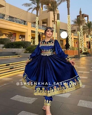 Afghani Traditional Dress - Afghan Wedding Women Dress -  Kuchi Dress Handmade - Image 1 of 3