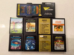10x Atari 2600 Games - Space Invaders - Asteriods - EPYX - XONOX & More! - Picture 1 of 4