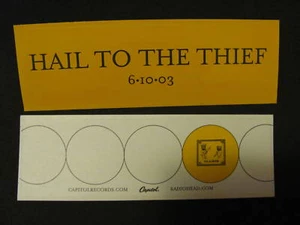 Radiohead Hail ThiefMustrd Promo Sticker Bike Board Car - Picture 1 of 2