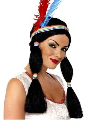 Peluca princesa india nativa americana Smiffys B0520 Foto 1 de 3