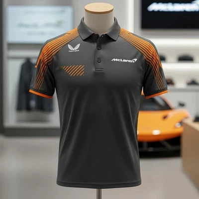 McLaren Formula One Logo 3D Polo Shirt Dynamic Lines, McLaren Team, Custom Named - Image 1 of 4