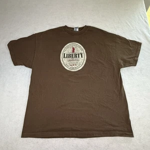 VTG Liberty Shirt 2XL Brown Amber Ale The Great Taste Of Freedom Mens Beer - Picture 1 of 5