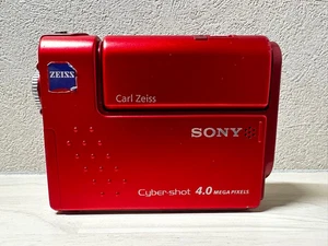 SONY Cyber-shot DSC-F77A Japanease NUR Sprache rot Digitalkamera JP funktionstüchtig - Bild 1 von 7