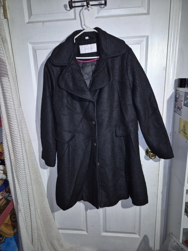 Jessica Simpson Chaquetón Negro Lana Talla Grande 3X Mujer  Foto 1 de 4