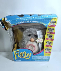Emoto Tronic Furby Grey With Blue Eyes - Damaged Box - See Details - Picture 1 of 9