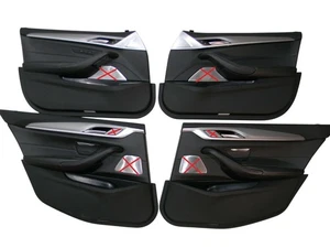 BMW G38 Türverkleidung Vorne Hinten Door Panels Leder Leather NAPPA SCHWARZ - Picture 1 of 13
