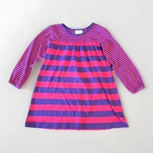 Hanna Andersson Sz 5 110 Striped Playdress Daydress Pink Graden Favorite Purple - Picture 1 of 6
