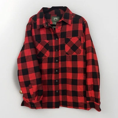 New Stillwater Supply Buffalo Plaid Flannel Women's XL Shacket Barn Coat Quilted - Image 1 of 4