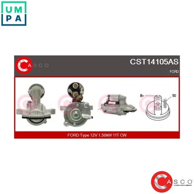 STARTER CST14105AS FOR FORD MONDEO/III/Mk/Turnier/Clipper CFBA/CHBA/CHBB 1.8L - Image 1 of 4