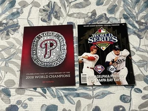 PHILLIES 2008 WORLD SERIES CHAMPIONS Commemorative Book and 2008 WS Program - Picture 1 of 1
