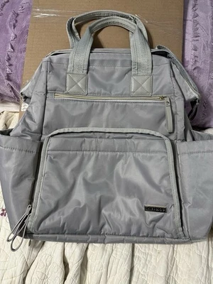 Skip Hop 200151 - Mainframe Wide Open Diaper Backpack Cement - Image 1 of 4