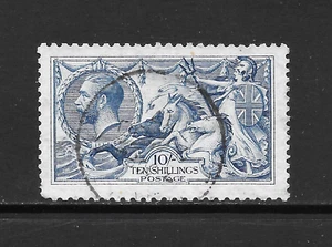 GREAT BRITAIN SCOTT 175 USED VF - 1913 10' INDIGO BLUE ISSUE - BRITANNIA - Picture 1 of 2