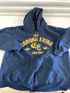 Sudadera con Capucha ODM Premium Goods Para Hombre XL Azul Forrada de Vellón Logo Corona Extra Atlética - Imagen 1 de 11