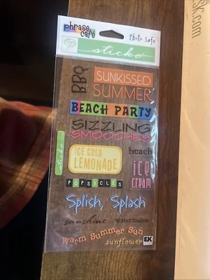Sticko Photo Safe Phrase Cafe Sunkissed Summer BBQ Splash Splash  Scrapbooking - Image 1 of 2