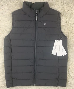 Calvin Klein Mens Full Zip Puffer Vest, Sorona Auro | Black | Sz: M | $125 | NWT - Picture 1 of 12