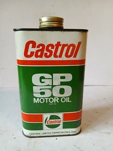 Castrol GP 50 motor Oil 1 lt tin.Castrol oil tin.Shell.Esso.BP. Mobiloil. - Picture 1 of 4