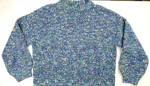 NEW Margaret O’Leary Sweater Molly Pullover Small Blue Speckled Chunky Nightsky - Picture 1 of 12