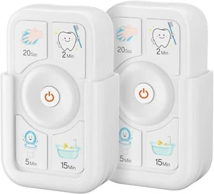 Timer for Kids Brushing - Time Management Tool for Children - 2 Pcs White - Picture 1 of 10