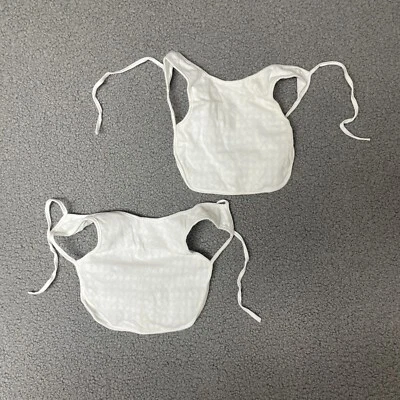Baberos de bebé vintage forrados Rustanette blancos Foto 1 de 4