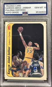 Kareem Abdul-Jabbar Signed Autographed Lakers 1986 Fleer Basketball Sticker Psa - Picture 1 of 3