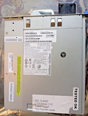 Dell TL4000 TL2000 IBM Ultrium 5-H LTO 5 HH 8Gb SW FC Tape Drive 00V6733 PKD3R - Image 1 of 3