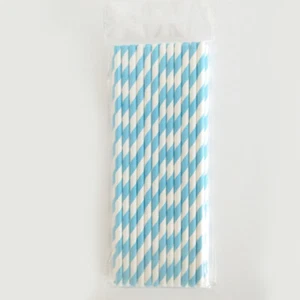 US 100~200 Bulk Packed Paper Straws Pattern Color -Biodegradable FDA Approved - Picture 1 of 25