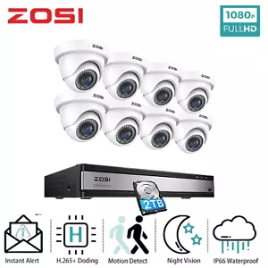 ZOSI H.265+ 16 Channel 1080P Security Camera System Outdoor Home CCTV 2TB - Picture 1 of 9