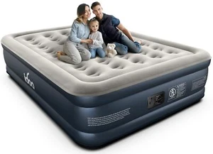 Queen Air Mattress with Built in Pump 18 Raised Comfort Blow up Mattress Upgr... - Picture 1 of 9
