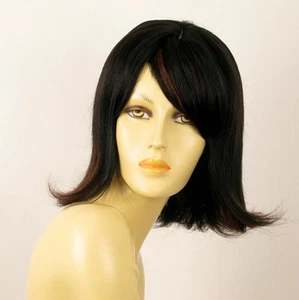 wig for women 100% natural hair black and red wick ref  CORALIE 1b410 PERUK - Imagen 1 de 8
