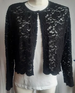 Schwarzes Spitzenbolero Spitzenjacke - Bild 1 von 4